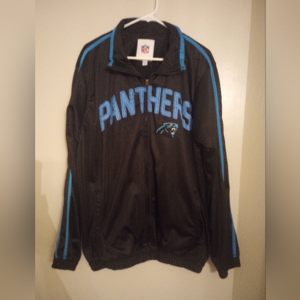 NFL Vintage Carolina Panthers Men's Long Sleeve Track Style Jacket